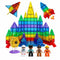 Sweet Sprout Magnetic Tiles - Bouwset - 129 stuks - Inclusief 4 Magna poppetjes