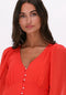 NA-KD Button Front Slit Dress - Dames Jurk - V-hals - Maat 40