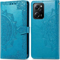iMoshion Hoesje Geschikt voor Xiaomi Poco X5 5G Hoesje Met Pasjeshouder - iMoshion Mandala Bookcase - Turquoise