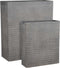 Mica Decorations Tallinn Plantenbakken - 80 x 30 x 92 cm - Magnesium - Zwart