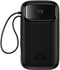 Baseus 10.000 mAh Powerbank | Fast Charge 20W USB-C & USB-A | Reisformaat Met Display Zwart | Universele Powerbank Geschikt voor o.a. Samsung / iPhone | Geintegreerde USB-C en Lightning Kabel