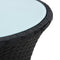 vidaXL - Tuinbijzettafel - trommelvormig - poly - rattan - zwart