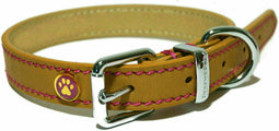 Rosewood Luxury Leren Halsband Hond - Zand - 1,3x25x36 cm