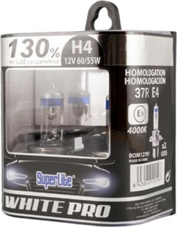 Car Bulb Superlite White Pro H4 12V 55/60W 4000K 37R/E4