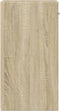 vidaXL - Nachtkastje - 35x34x65 - cm - bewerkt - hout - sonoma - eikenkleurig