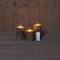 Annas collection - B.o. 3st kaars berk bewegende vlam 7.5x10/12.5/15cm afstandsbediening 3x3aaa