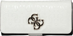 Guess Chic Shine Slg File Clutch - Overslagportemonnee - Druksluiting - Wit/Zwart