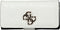 Guess Chic Shine Slg File Clutch - Overslagportemonnee - Druksluiting - Wit/Zwart