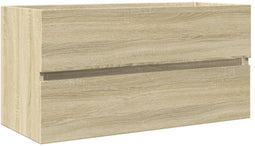 vidaXL - Wastafelkast - 90x38,5x45 - cm - spaanplaat - sonoma - eikenkleurig
