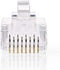 RJ45-Connector - Male - Solid UTP CAT6 - Recht - Verguld - 10 Stuks - PVC - Transparant - Envelop