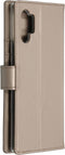 Accezz Hoesje Geschikt voor Samsung Galaxy Note 10 Plus Hoesje Met Pasjeshouder - Accezz Wallet Softcase Bookcase - goud