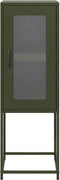 vidaXL - Dressoir - 36x39x107 - cm - koudgewalst - staal - olijfgroen