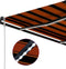 vidaXL - Luifel - uittrekbaar - met - windsensor - LED - 450x300 - cm - oranje - bruin