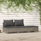 vidaXL - 3-delige - Loungeset - met - kussens - poly - rattan - grijs