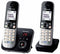 Panasonic KX-TG6822FRB - DECT-telefoon - 2 handsets met antwoordapparaat en nummerherkenning - zwart (2 stuks)