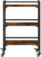vidaXL - Keukentrolley - 50x35x75,5 - cm - bewerkt - hout - gerookt - eikenkleurig