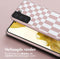 Selencia Hoesje Geschikt voor Samsung Galaxy S22 Hoesje Met Koord - Selencia Siliconen design hoesje met afneembaar koord - Roze / Irregular Check Sand Pink