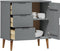 vidaXL - Dressoir - MOLDE - 76,5x40x80 - cm - massief - grenenhout - grijs