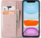 Hoesje Geschikt voor iPhone 12 PRO MAX met Anti Skim Bescherming - Pasjes Bookcase RFID Beschermd Cover - Roze Goud