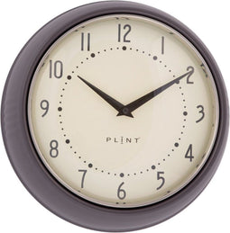 Plint - Wandklok Retro-Look - Bijna zwart