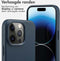 Accezz iPhone 14 Pro - MagSafe Leather Backcover - Echt leer - Donkerblauw