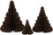 J-Line decoratie Kerstboom Vouwbaar - papier - bruin - large