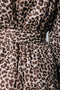 Colourful Rebel Minon - Mini Dress - Wijduitlopende fit Lange mouw Ceintuur Leopard dessin - XL