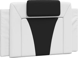 vidaXL - Hoofdbordkussen - 80 - cm - kunstleer - wit - en - zwart