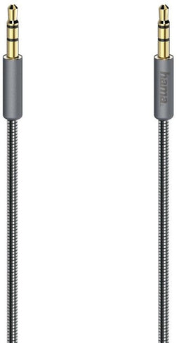 Hama Elite - 3.5mm Kabel - Robuuste metalen stekker - Grijs