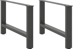 vidaXL - Salontafelpoten - 2 - st - 70x(42-43) - cm - staal - antraciet