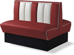 Bel Air Dinerbank Double Booth HW-120DB Ruby