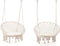 Hangstoel - boho - tuinschommel - met kussen - 35x63x80cm - wit