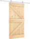 vidaXL - Schuifdeur - met - beslag - 100x210 - cm - massief - grenenhout