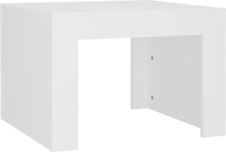 vidaXL - Salontafel - 50x50x35 - cm - bewerkt - hout - wit