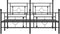 vidaXL - Bedframe - met - voetbord - zonder - matras - metaal - zwart - 160x200 - cm