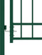 vidaXL - Poort - met - speerpunten - 100x125 - cm - staal - groen