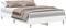 vidaXL - Bedframe - zonder - matras - 135x190 - cm - spaanplaat - wit