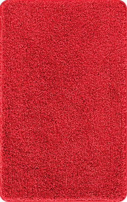 vidaXL - Badmat - Rechthoekig - Rood - 60x90 - cm - van - Polypropyleen - met - Antislip