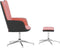 vidaXL Relaxstoel met voetenbank fluweel en PVC roze