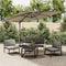 vidaXL - Zweefparasol - met - dubbele - bovenkant - 400x300 - cm - taupe