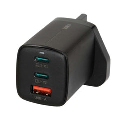 iBOX C-65 - GaN 65W universele oplader - Britse stekker - Zwart