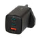 iBOX C-65 - GaN 65W universele oplader - Britse stekker - Zwart