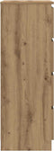 vidaXL - Dressoir - 60x35x98,5 - cm - bewerkt - hout - artisanaal - eikenkleur