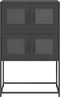 vidaXL - Hoge - kast - 68x39x107 - cm - staal - zwart