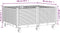 vidaXL - Plantenbak - met - wielen - 100x80x54 - cm - polypropeen - wit
