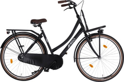 AMIGO Sturdy - Transportfiets voor Dames - Omafiets 28 Inch 50 cm - Terugtraprem en V-brakes - Matzwart