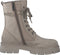 MARCO TOZZI 2/25286-41 - Dames Lace Boot Flat - Feel Me insole - Taupe Nubuck - Maat 37