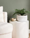 FTERO - Bloempot - Gebroken wit - 25 x 25 x 14 cm - Kleivezel