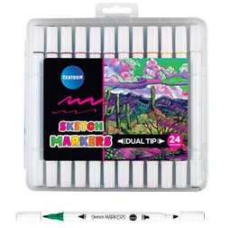 Centrum 89701 - Sketch Markers - Set van 24 - Schrijfdiktes 1,4 en 5 mm