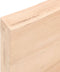 vidaXL - Wandschap - 40x30x(2-6) - cm - onbehandeld - massief - eikenhout